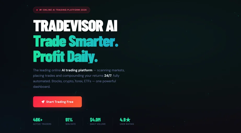 Tradevisor AI avis — tableau de bord de la plateforme